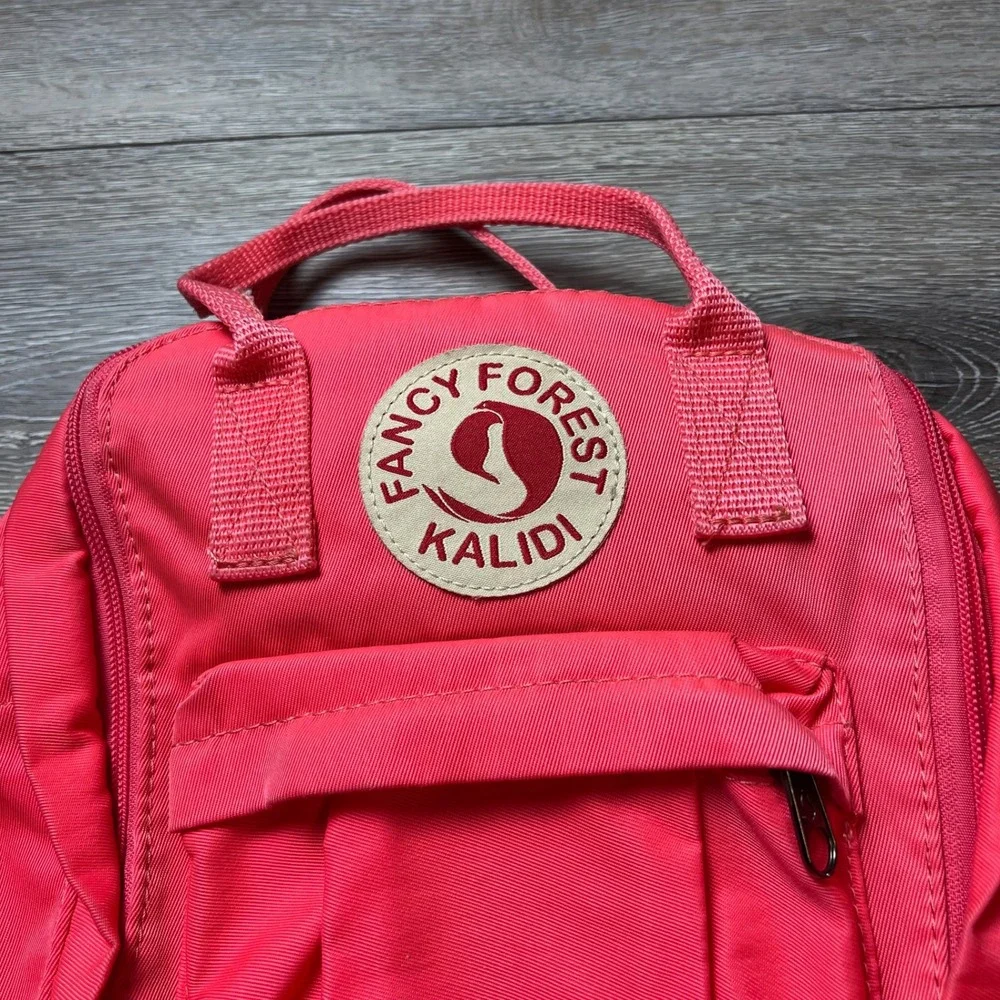 Kalidi Fancy Forest Backpack Mini Unisex Pink Canvas School Travel Bag